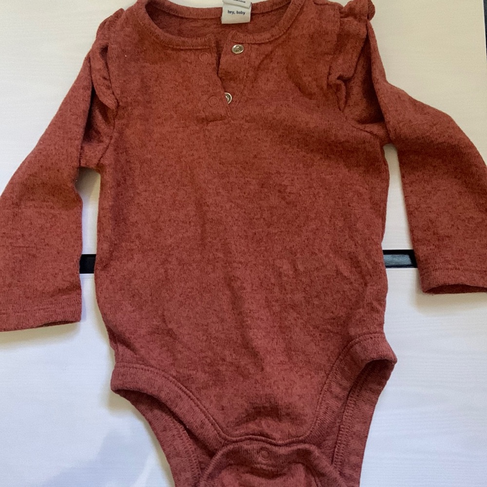 Old navy long sleeve baby girl onesie